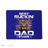 Best Buckin Dad Ever Usa Flag Deer Hunting FatherS Day Great Gift Mousepad thumb 0
