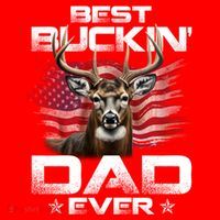 Best Buckin Dad Ever Usa Flag Deer Hunting FatherS Day Great Gift Santa Hat thumb 1