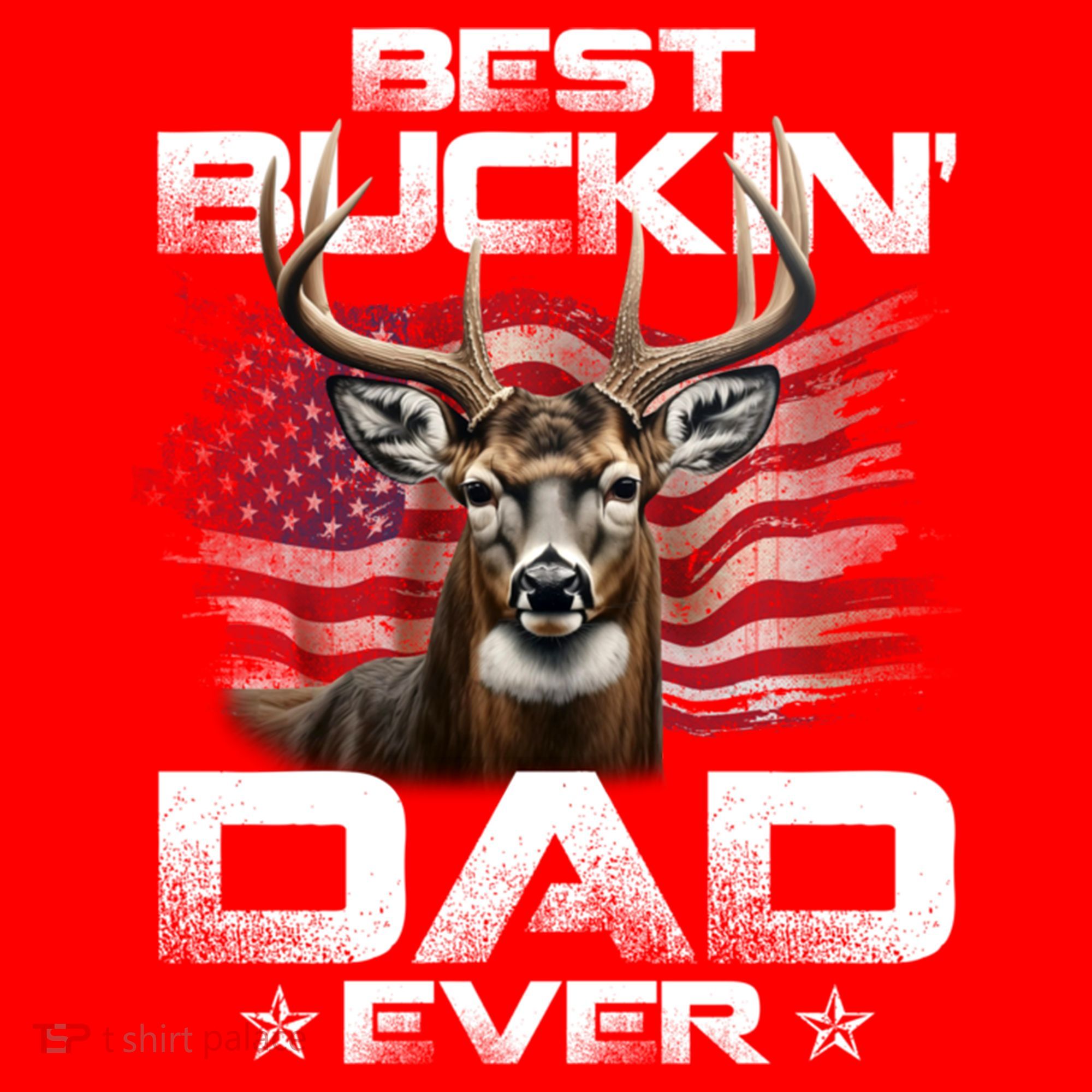 Best Buckin Dad Ever Usa Flag Deer Hunting FatherS Day Great Gift Santa Hat