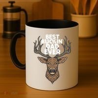 Best Buckin Dad Ever Buck And Deer Hunting FatherS Day Gift Coffee Mug thumb 4