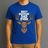 Best Buckin Dad Ever Buck And Deer Hunting FatherS Day Gift T-Shirt thumb 3