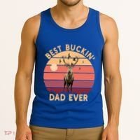 Best Buckin Dad Ever FatherS Day Deer Hunters Hunting Cool Gift Tank Top thumb 3