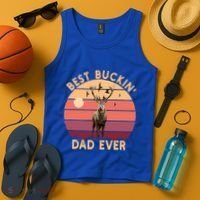 Best Buckin Dad Ever FatherS Day Deer Hunters Hunting Cool Gift Tank Top thumb 4