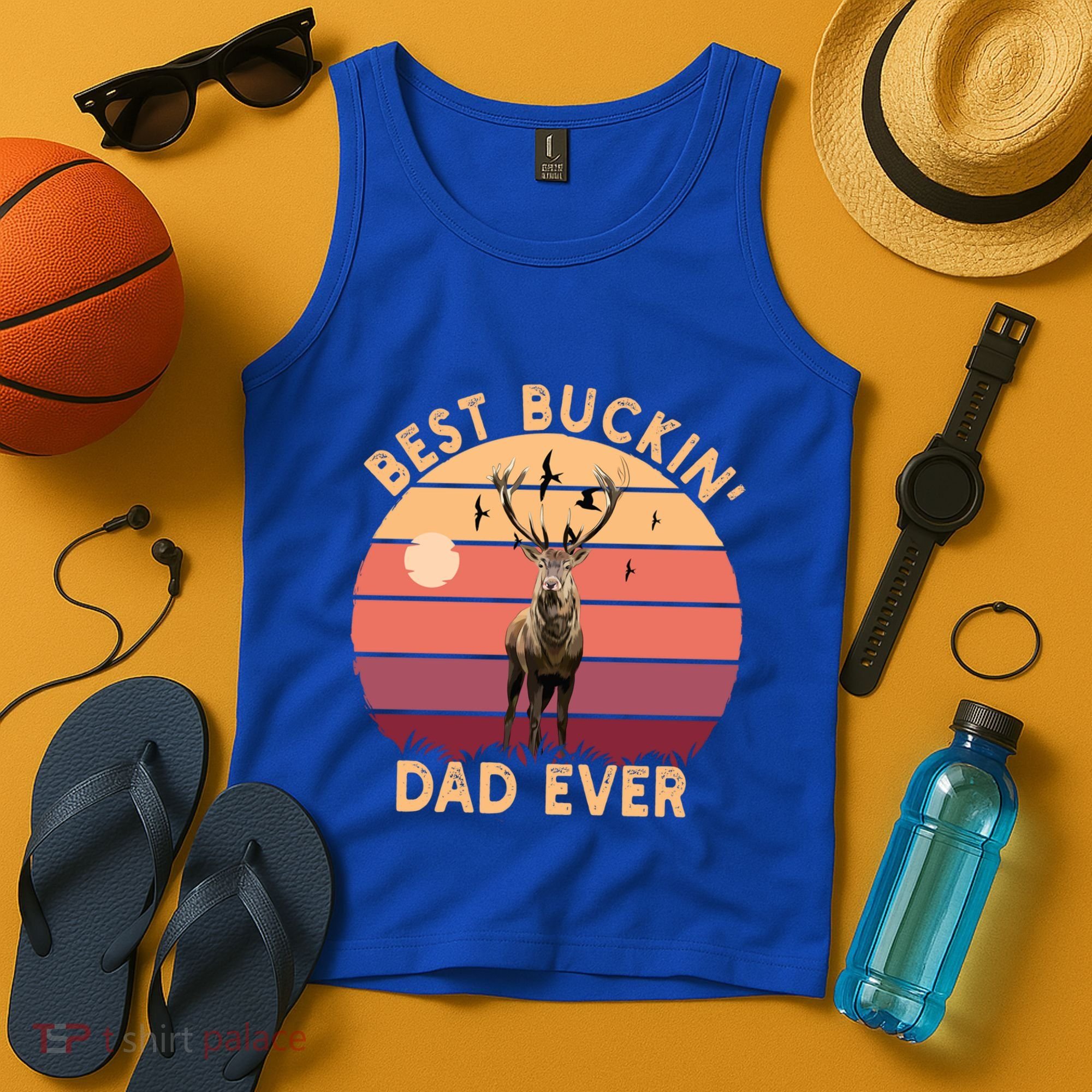Best Buckin Dad Ever FatherS Day Deer Hunters Hunting Cool Gift Tank Top