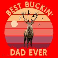Best Buckin Dad Ever FatherS Day Deer Hunters Hunting Cool Gift Santa Hat thumb 1
