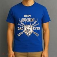 Best Buckin Dad Ever Funny Hunting Father Gift T-Shirt thumb 3