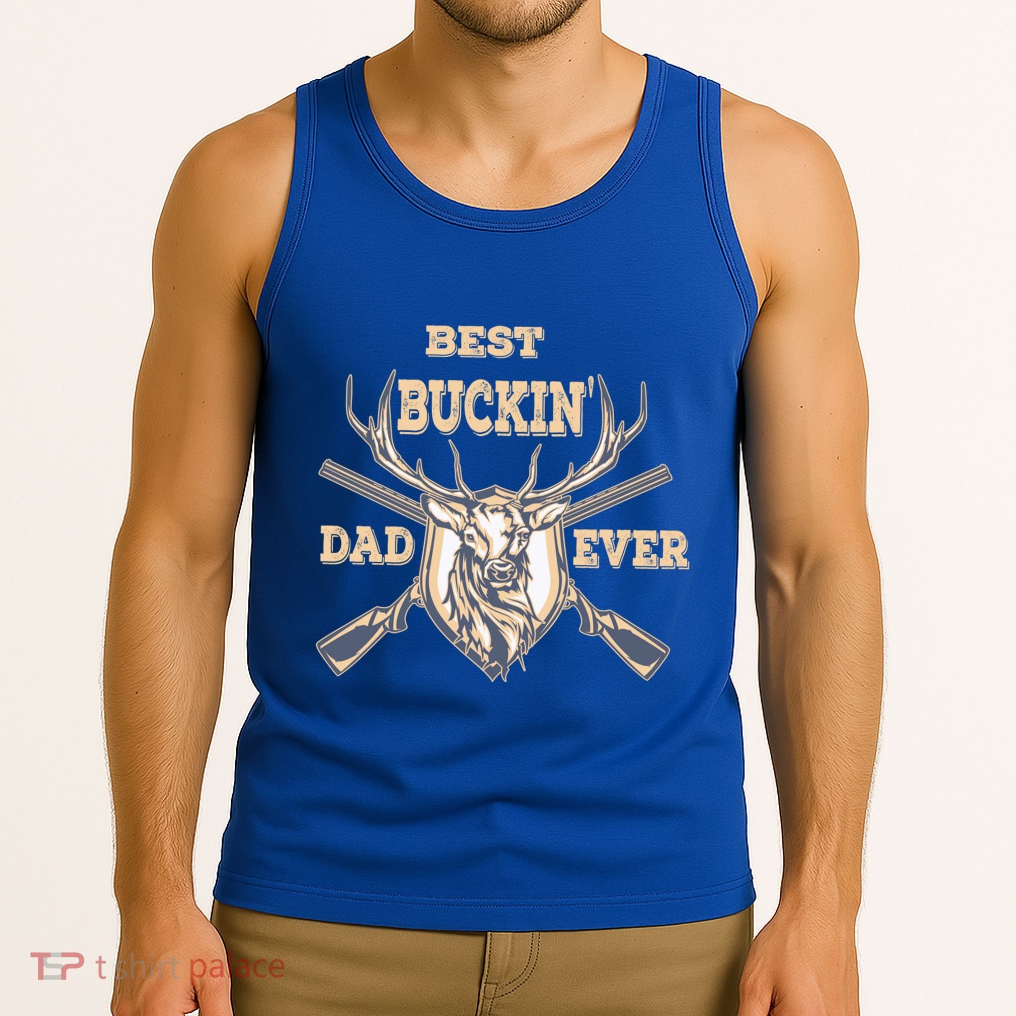 Best Buckin Dad Ever Funny Hunting Father Gift Tank Top