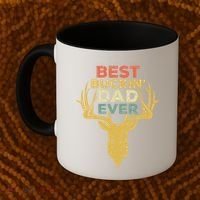 Best Buckin Dad Ever Funny Gift Deer Hunters Gift Coffee Mug thumb 2