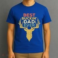 Best Buckin Dad Ever Funny Gift Deer Hunters Gift T-Shirt thumb 3