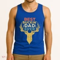 Best Buckin Dad Ever Funny Gift Deer Hunters Gift Tank Top thumb 3