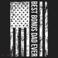 Best Bonus Dad Ever For Stepdad American Flag Dad Funny Gift Women's Sweatshirt thumb 2