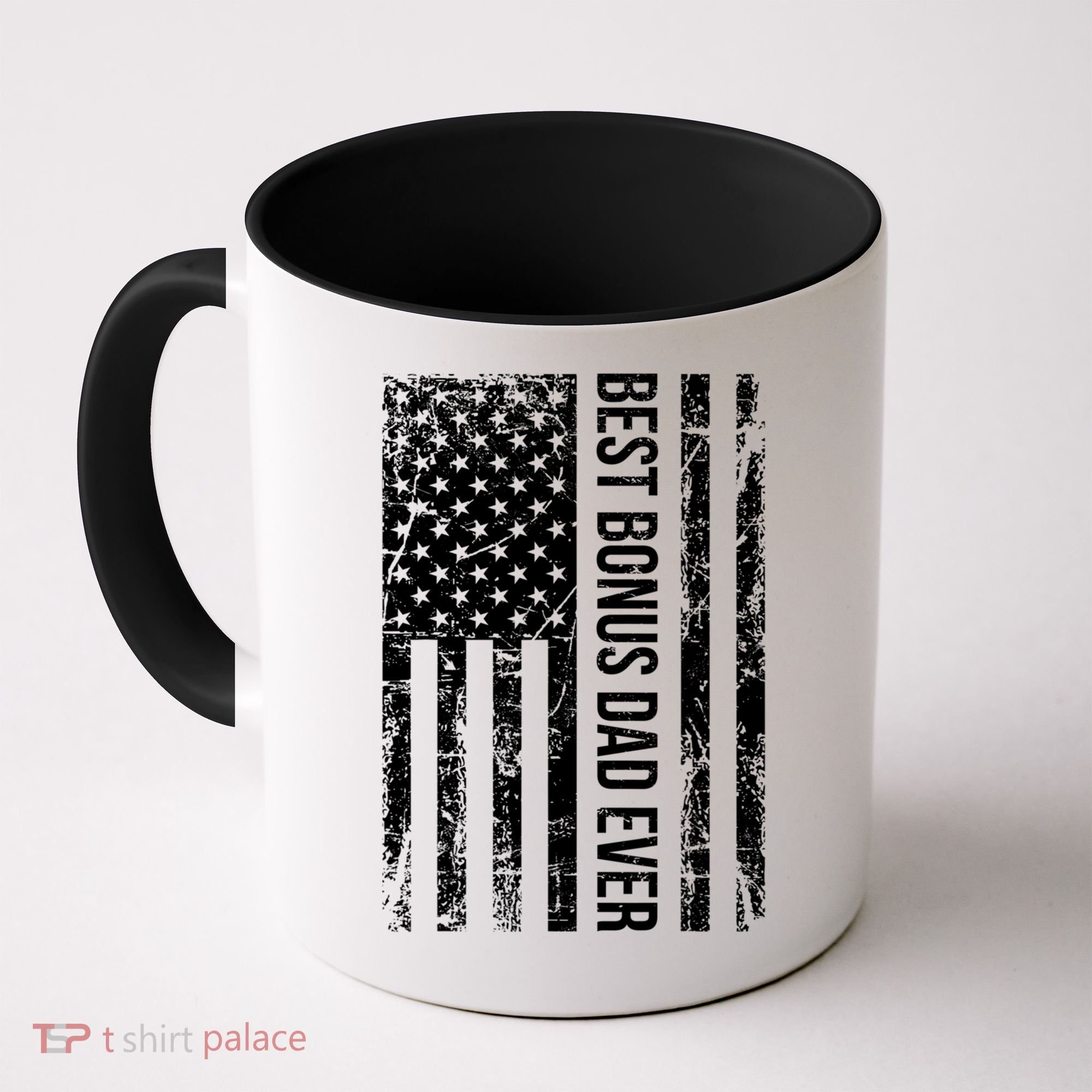 Best Bonus Dad Ever For Stepdad American Flag Dad Funny Gift Coffee Mug