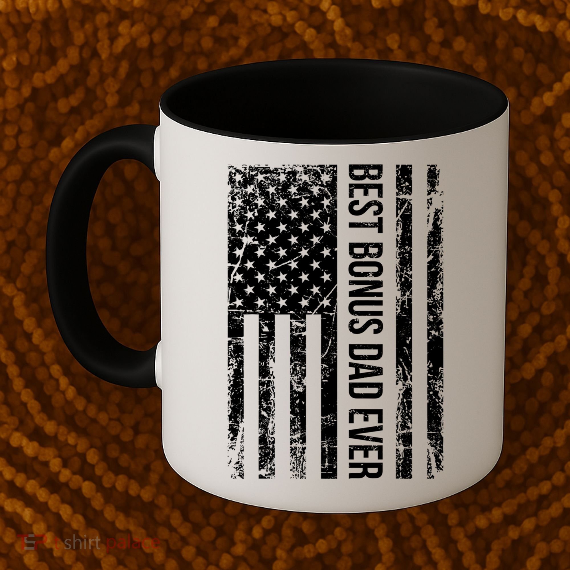 Best Bonus Dad Ever For Stepdad American Flag Dad Funny Gift Coffee Mug