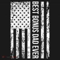 Best Bonus Dad Ever For Stepdad American Flag Dad Funny Gift Women's Hoodie thumb 2