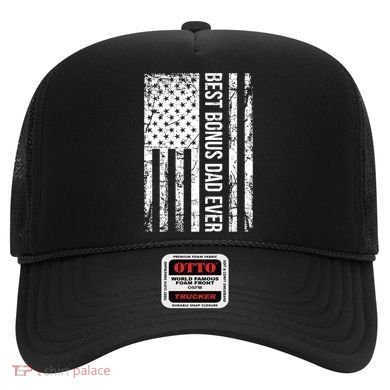 Best Bonus Dad Ever For Stepdad American Flag Dad Funny Gift Hat