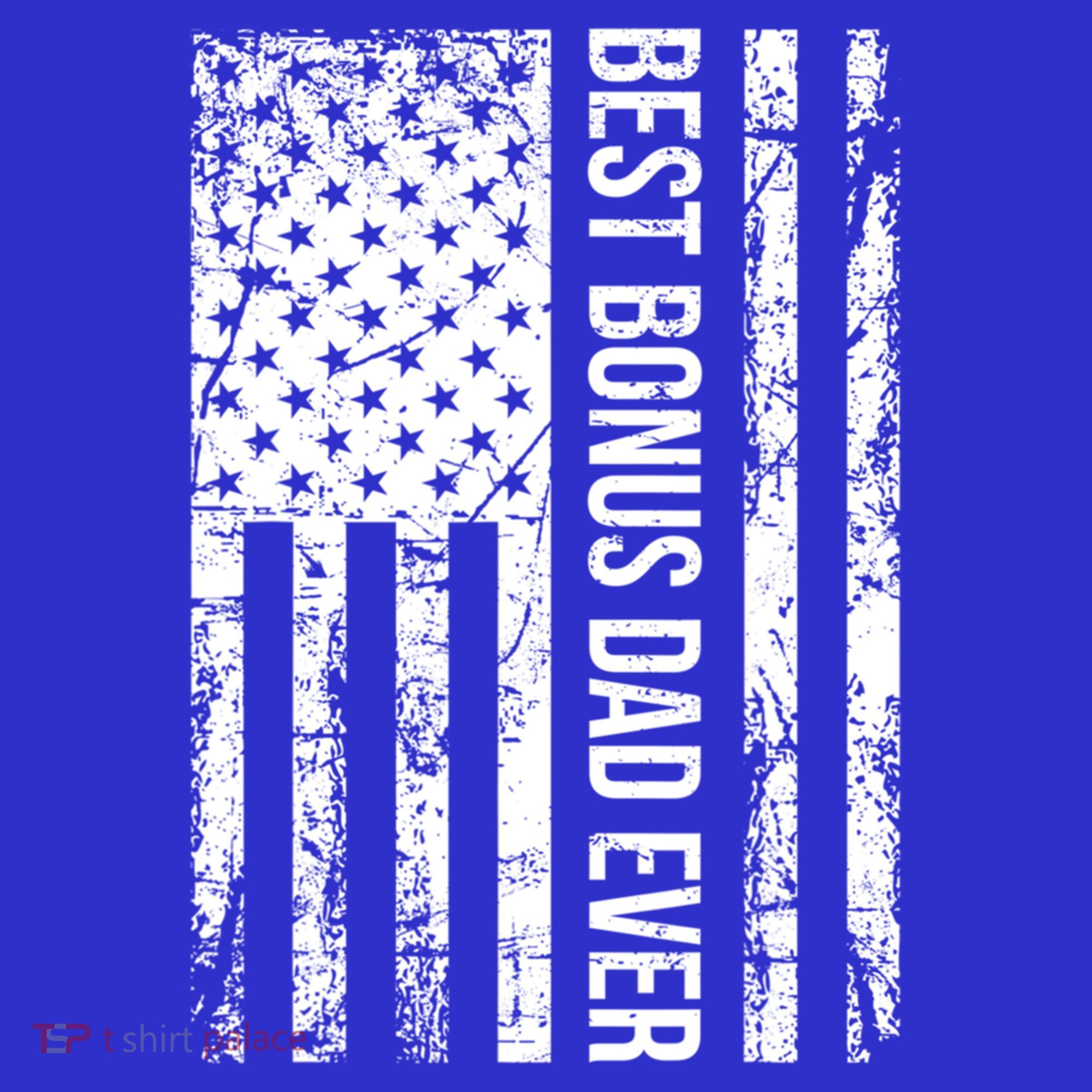 Best Bonus Dad Ever For Stepdad American Flag Dad Funny Gift Women's Tank Top