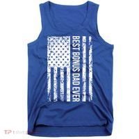 Best Bonus Dad Ever For Stepdad American Flag Dad Funny Gift Tank Top thumb 0