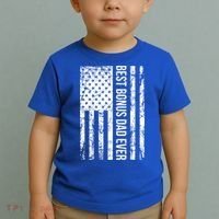Best Bonus Dad Ever For Stepdad American Flag Dad Funny Gift Toddler T-Shirt thumb 2