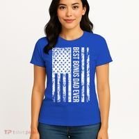Best Bonus Dad Ever For Stepdad American Flag Dad Funny Gift Women's T-Shirt thumb 4