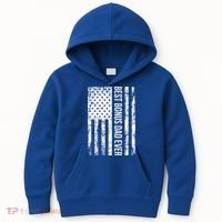 Best Bonus Dad Ever For Stepdad American Flag Dad Funny Gift Kids Hoodie thumb 0