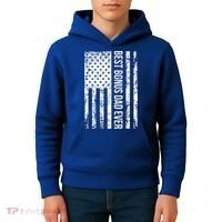 Best Bonus Dad Ever For Stepdad American Flag Dad Funny Gift Kids Hoodie thumb 4