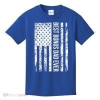 Best Bonus Dad Ever For Stepdad American Flag Dad Funny Gift Kids T-Shirt thumb 0