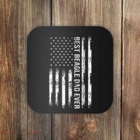 Best Beagle Dad Everdog Lover American Flag Patriotic Coaster thumb 0