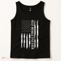 Best Beagle Dad Everdog Lover American Flag Patriotic Tank Top thumb 2