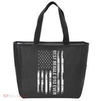 Best Beagle Dad Everdog Lover American Flag Patriotic Tote Bag thumb 0