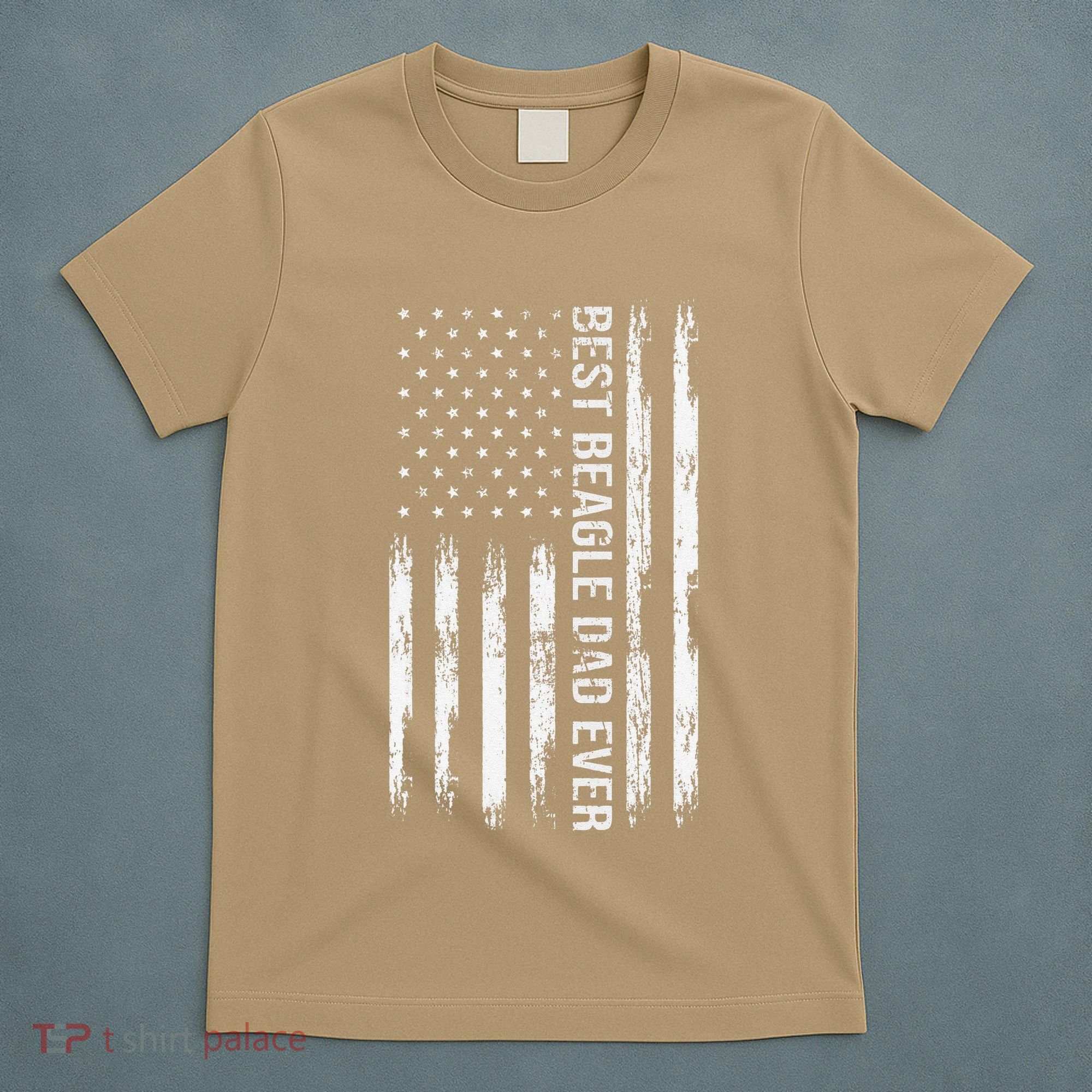 Best Beagle Dad Everdog Lover American Flag Patriotic T-Shirt