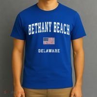 Bethany Beach Delaware De Vintage American Flag Sports Funny Gift T-Shirt thumb 3