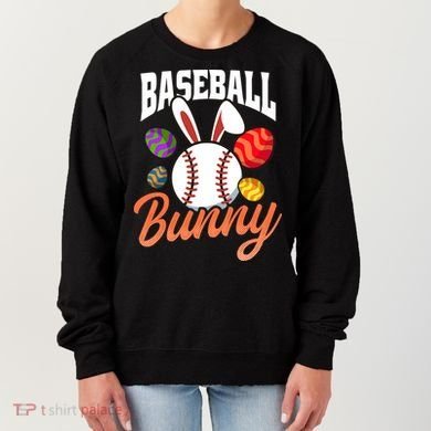 Baseball Bunny Design Easter Baseball Gift Women's Sweatshirt