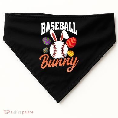 Baseball Bunny Design Easter Baseball Gift USA-Made Doggie Bandana