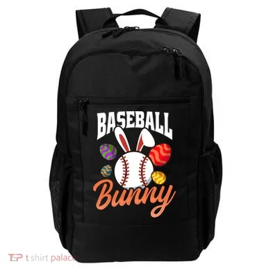 Baseball Bunny Design Easter Baseball Gift Backpack