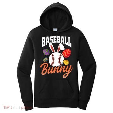Baseball Bunny Design Easter Baseball Gift Women's Hoodie