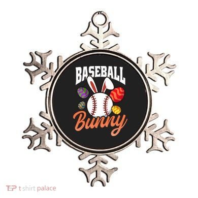 Baseball Bunny Design Easter Baseball Gift Ornament
