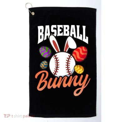 Baseball Bunny Design Easter Baseball Gift Golf Towel