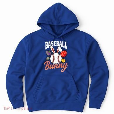 Baseball Bunny Design Easter Baseball Gift Hoodie