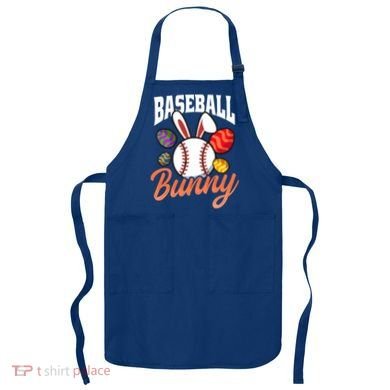 Baseball Bunny Design Easter Baseball Gift Apron