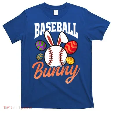 Baseball Bunny Design Easter Baseball Gift T-Shirt