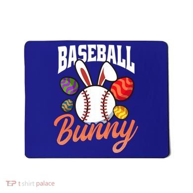 Baseball Bunny Design Easter Baseball Gift Mousepad
