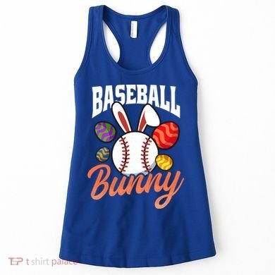 Baseball Bunny Design Easter Baseball Gift Women's Tank Top