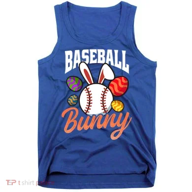Baseball Bunny Design Easter Baseball Gift Tank Top