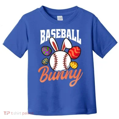 Baseball Bunny Design Easter Baseball Gift Toddler T-Shirt