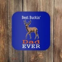 Best Buckin Dad Ever Gift Deer Hunting Funny Coaster thumb 0
