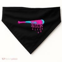 Baseball Bat Drip USA-Made Doggie Bandana thumb 0