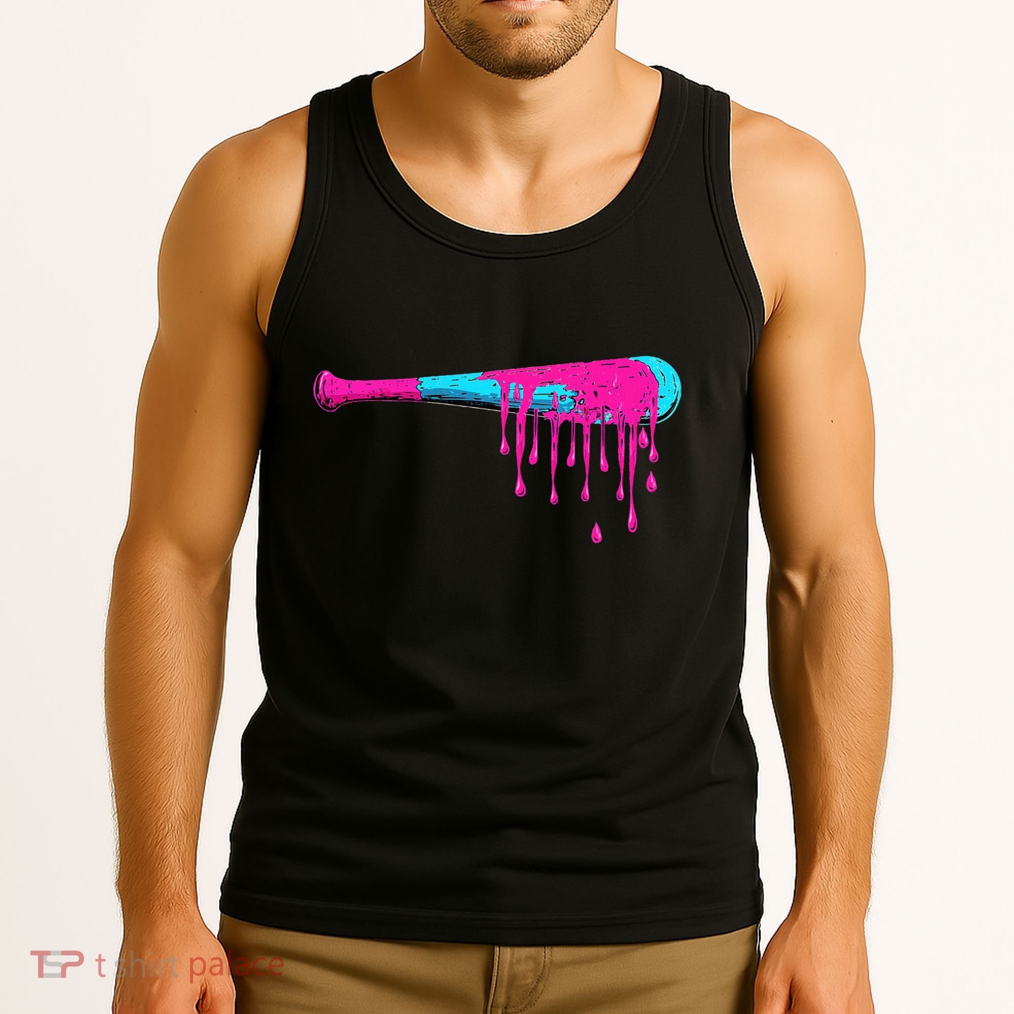 Baseball Bat Drip Tank Top