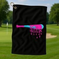 Baseball Bat Drip Golf Towel thumb 1