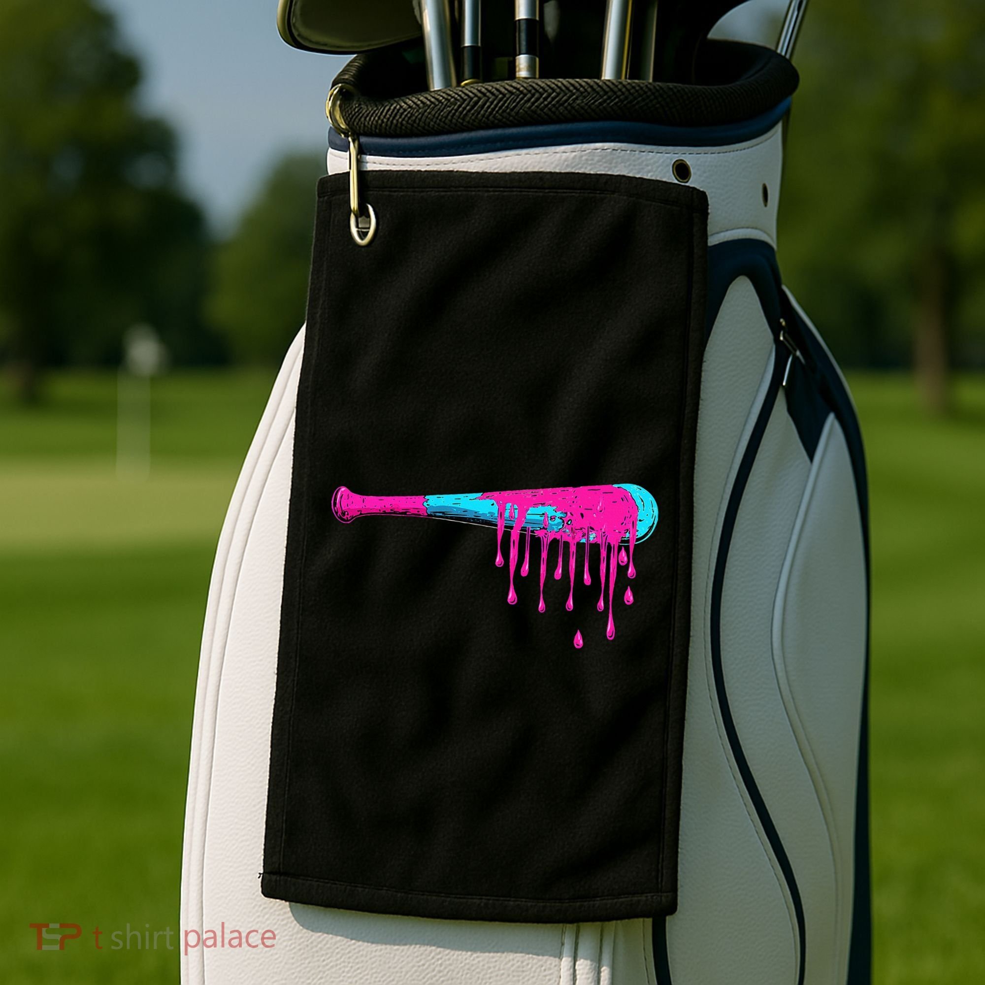 Baseball Bat Drip Golf Towel