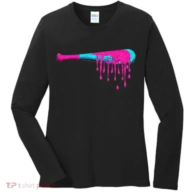 Baseball Bat Drip Women's Long Sleeve Shirt